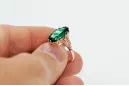 Anillo Vintage Esmeralda Oro rosa antiguo original de 14k vrc058r